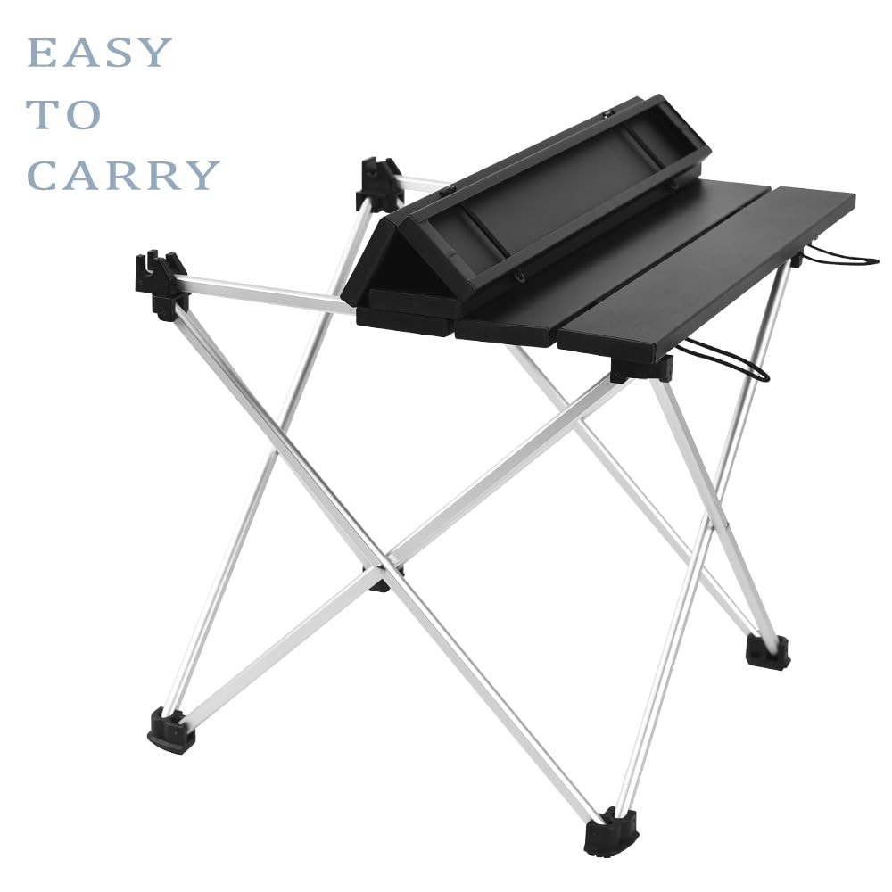 Portable Folding Camping Table  Lightweight Aluminum Beach Table