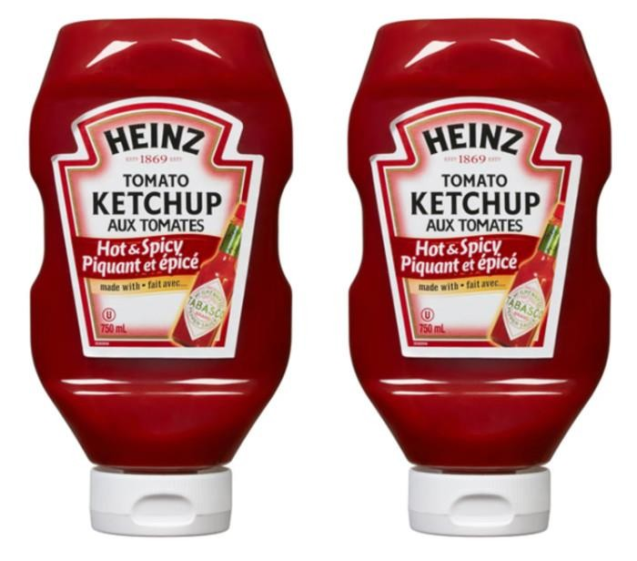 Heinz Tomato Ketchup Hot & Spicy 750ml (2 Pack) – Bold Flavor with a Spicy Kick