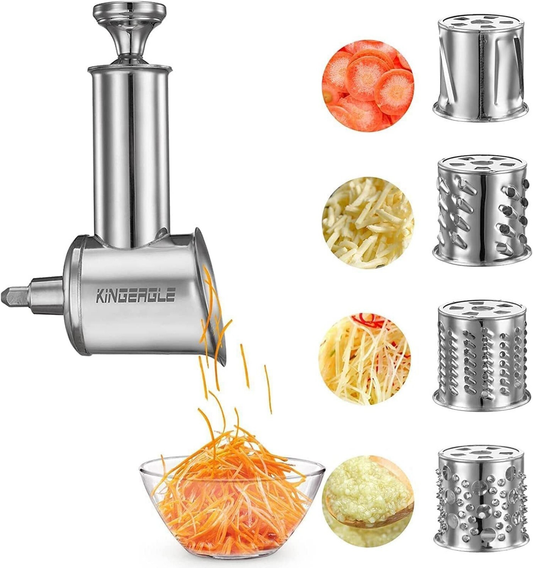 Stainless Steel Slicer Shredder Attachment for KitchenAid Mixer, Cheese Grate...