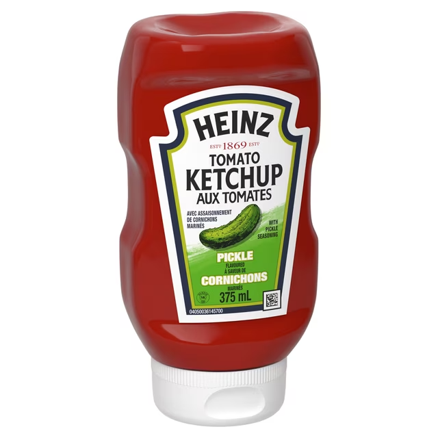 Heinz Pickle Tomato Ketchup 375 mL 2-Pack Dill Pickle Flavored Ketchup Free shipping