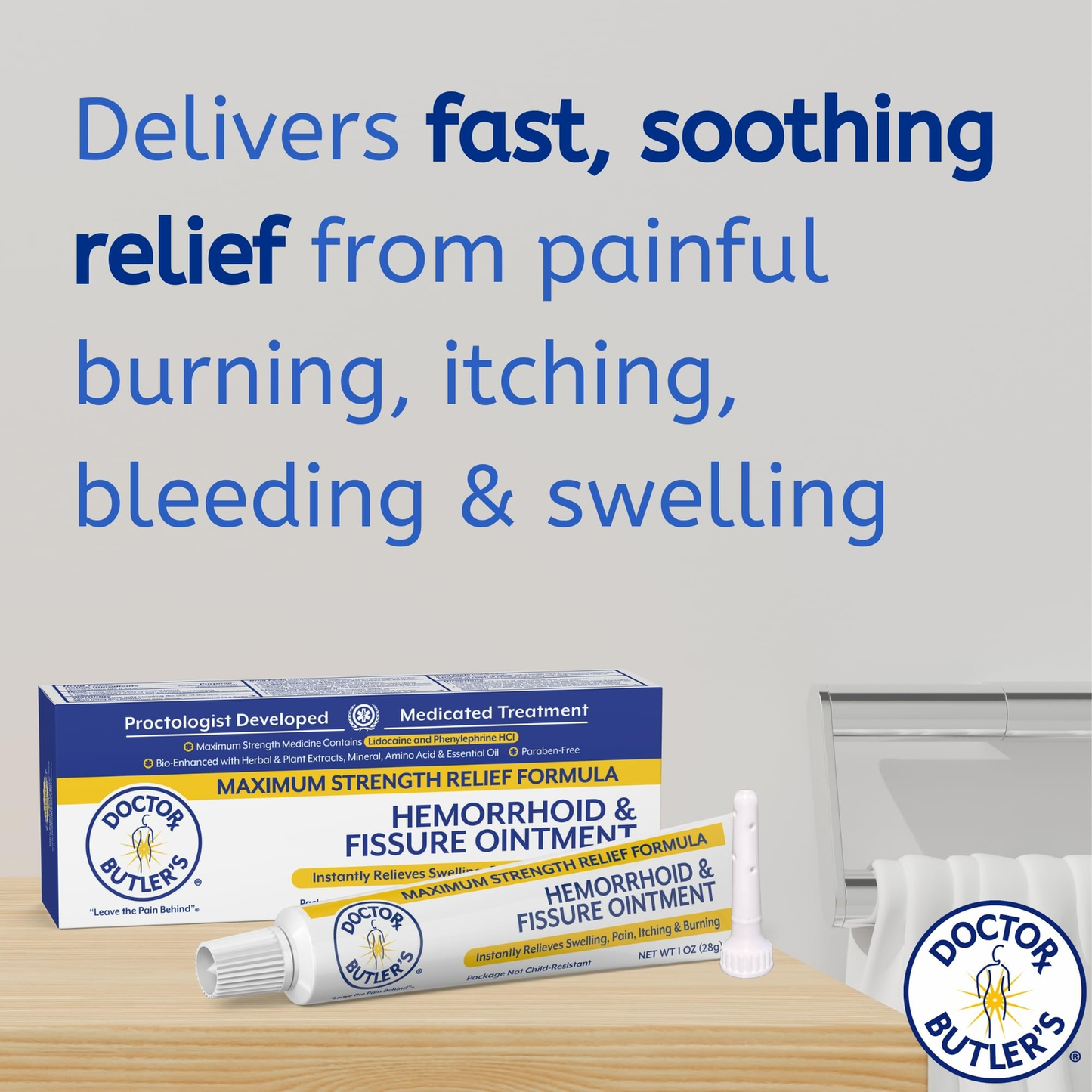 Doctor Butler's Hemorrhoid & Fissure Ointment 1 oz – Soothing Rectal Care Treatment | Free Shipping