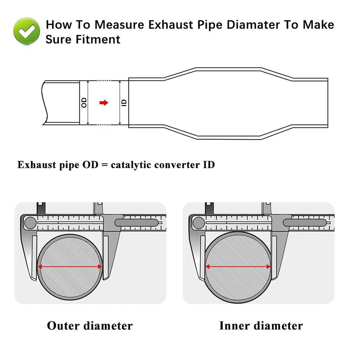 MAYASAF 2.5" Inlet/Outlet Universal Catalytic Converter, with O2 Port【EPA Com...
