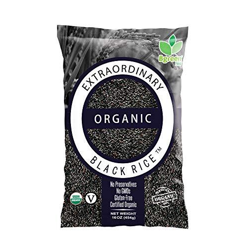 Organic Heirloom Black Rice 1 lb Gluten Free Non-GMO Vegan Kosher Whole Grain free shipping