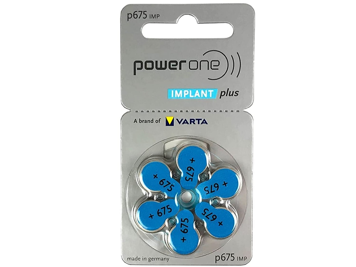 Power One Cochlear Implant Batteries 60 Pack – 10 Packs Made in Germany