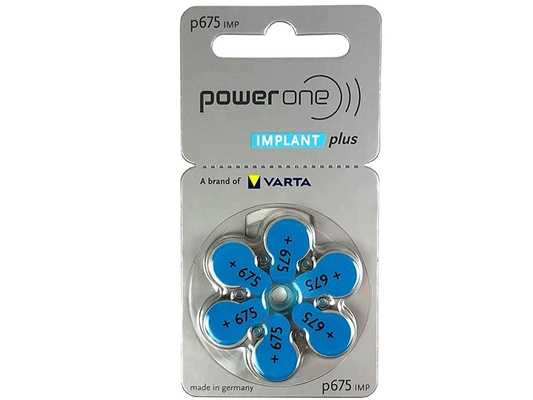 Power One Cochlear Implant Batteries 60 Pack – 10 Packs Made in Germany