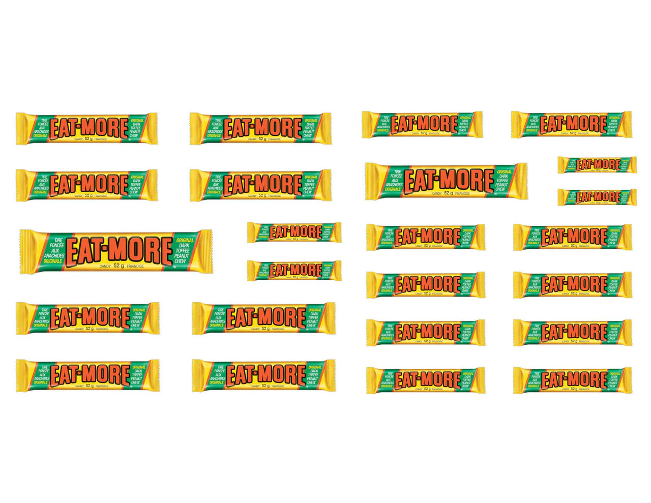 HERSHEY'S Eat-More Chocolate Bars – Chewy Toffee, Peanuts & Chocolate Candy
