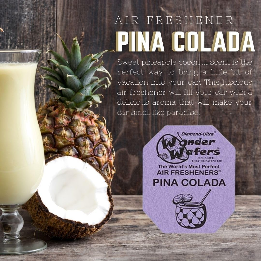 Wonder Wafers Pina Colada Air Freshener 250 Unwrapped Wafers Car Auto Detail Pro