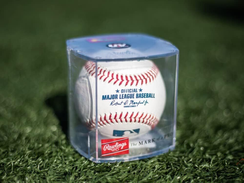 Official 2026 Major League Baseball Game Ball With Display Case And Logo