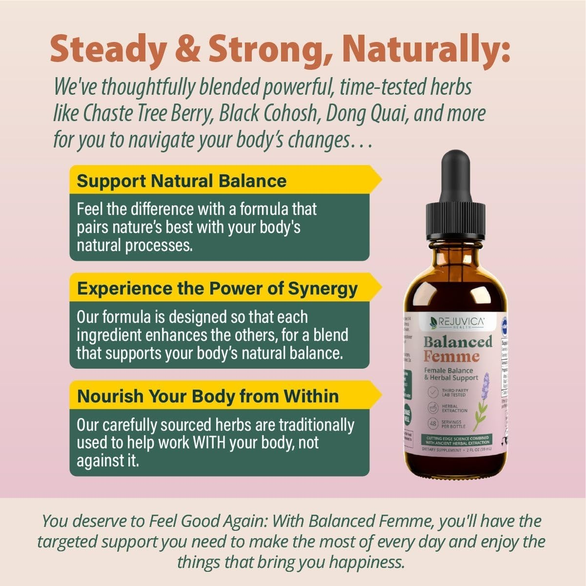 Elite Balanced Femme   - Alcohol-Free Liquid Menopause Support, Energy Boost