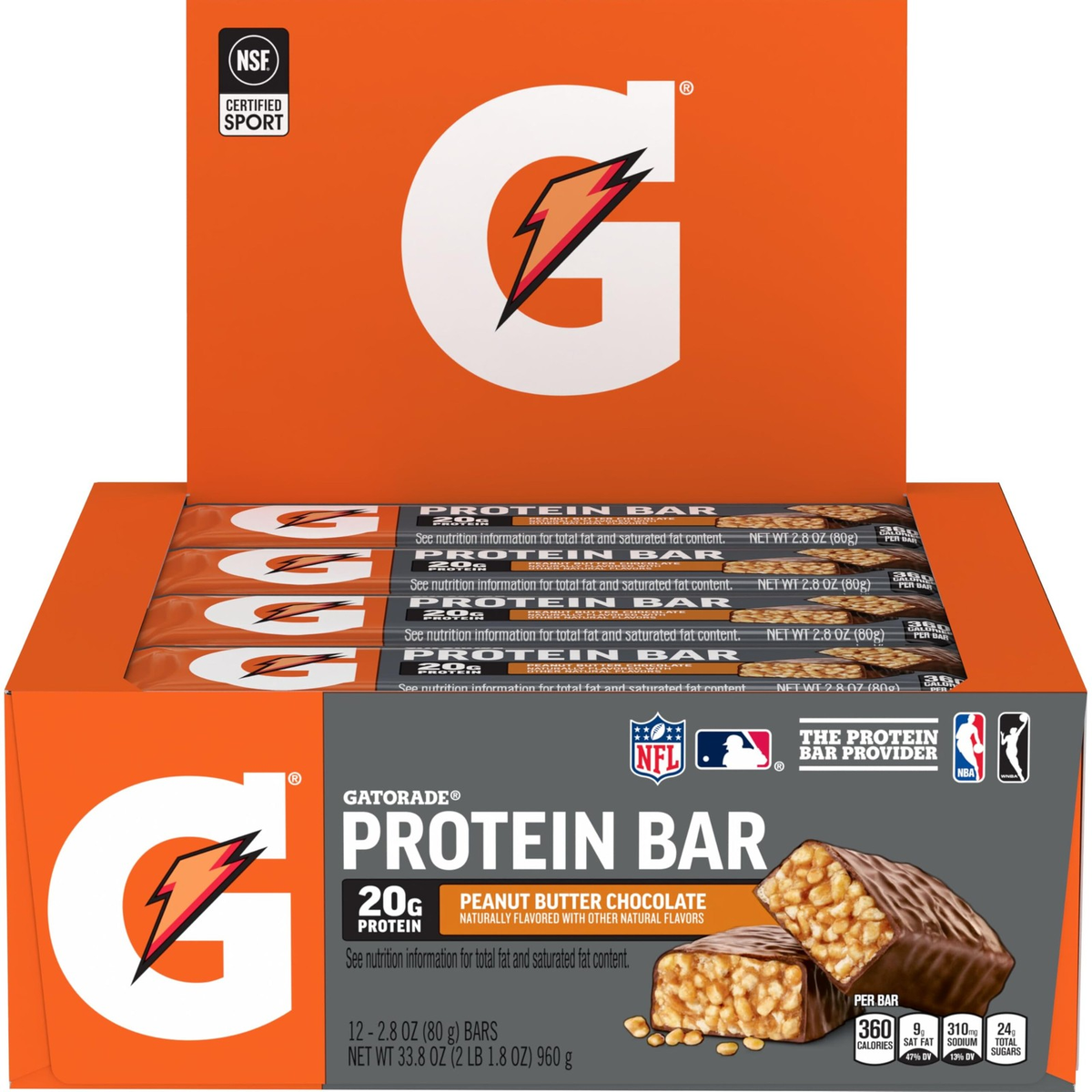 Gatorade Whey Protein Recover Bars Peanut Butter Chocolate | 12-Pack | 20g Protein Each | FREE SHIPPING 🥜🍫💪
