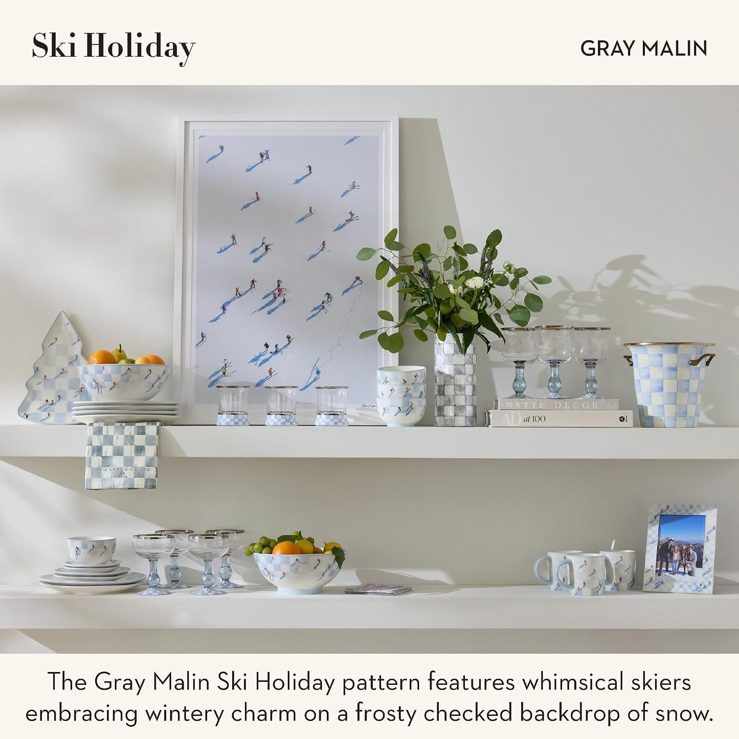 Gray Malin Set of 4 Stoneware Dinner Plates – Dishwasher Safe – Elegant Dining – Free Shipping