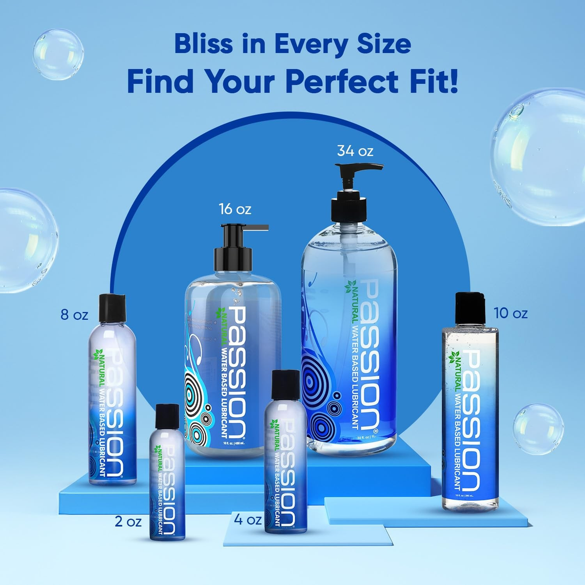 Passion Natural Water-Based Lubricant 34 oz – Glycerin & Paraben Free