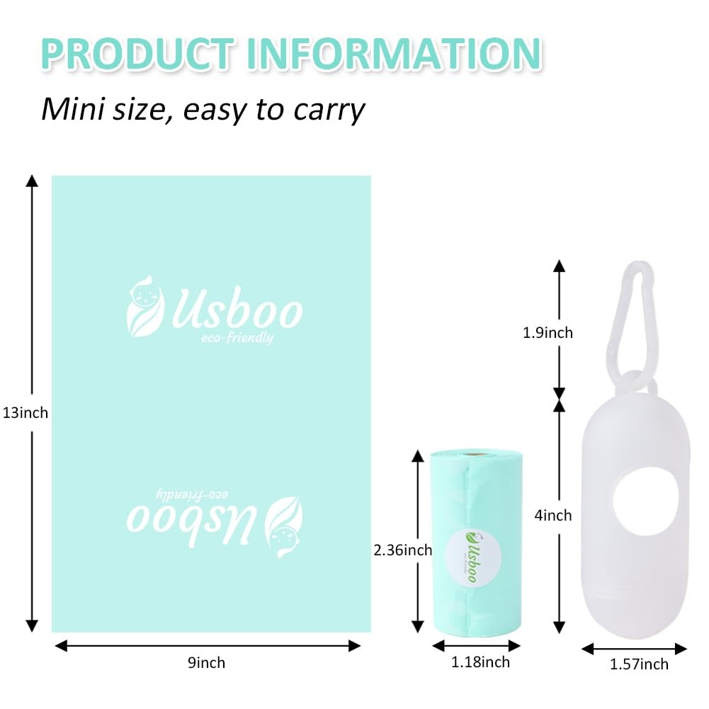 Diaper Bags Disposable for Baby, 20 Refill Rolls/300 Bags Waste Bags with
