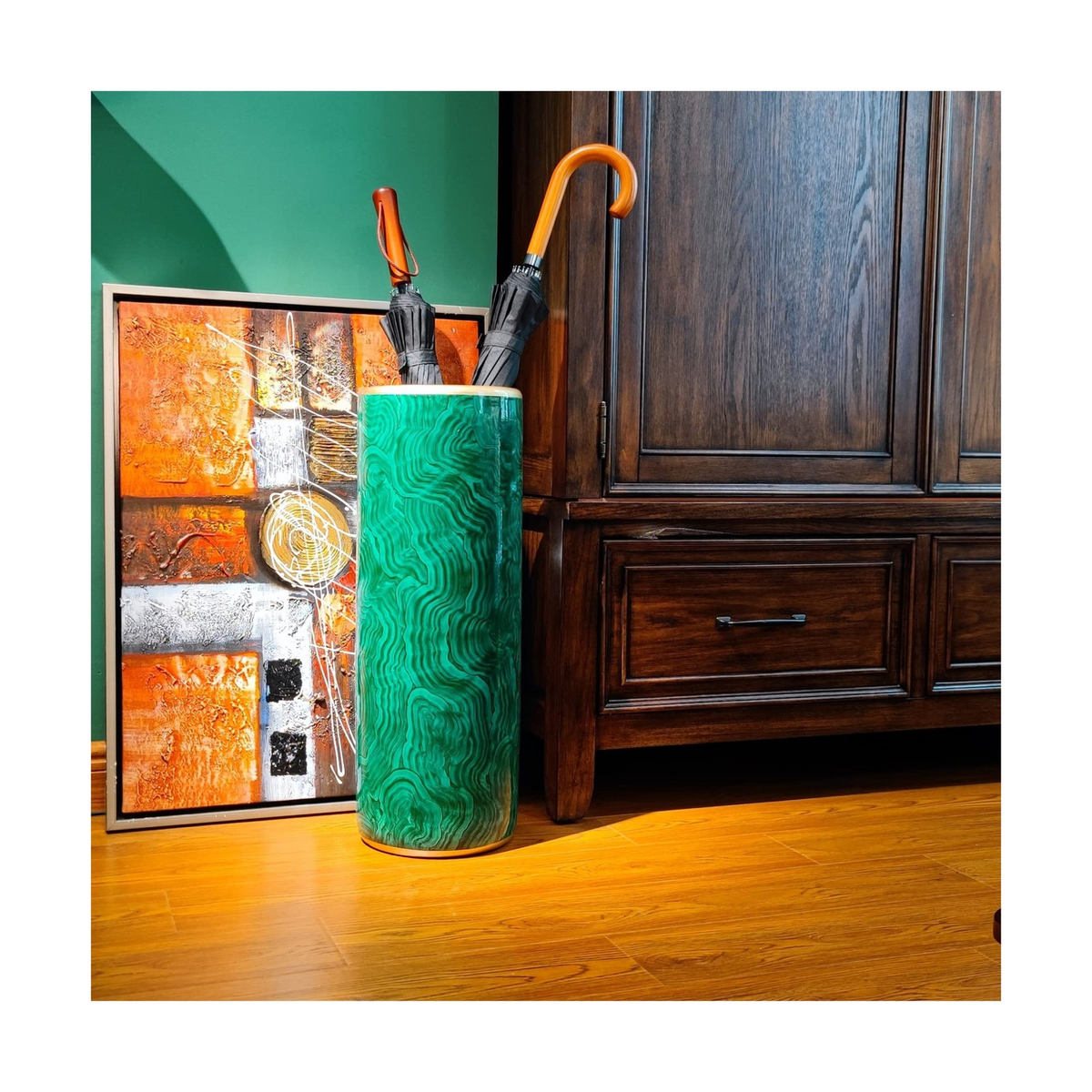 Modern Umbrella Stand & Holder | Decorative Barrel Floor Vase Rack for Entryway | Canes & Walking Sticks | FREE SHIPPING ☂️🏠