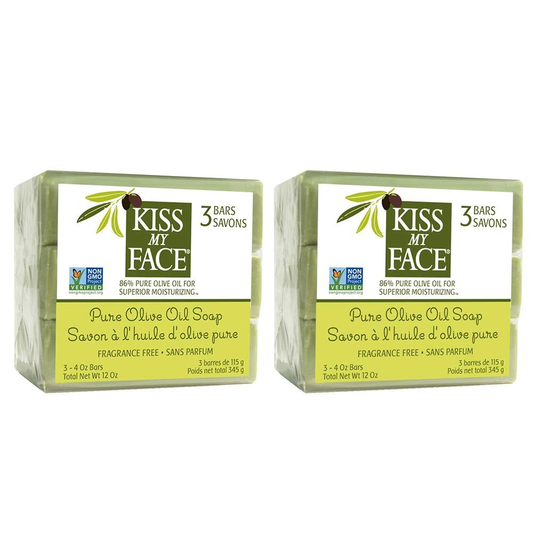 Pure Olive Oil Bar Soap Pack Of 6 Fragrance Free Natural Moisturizing Soap