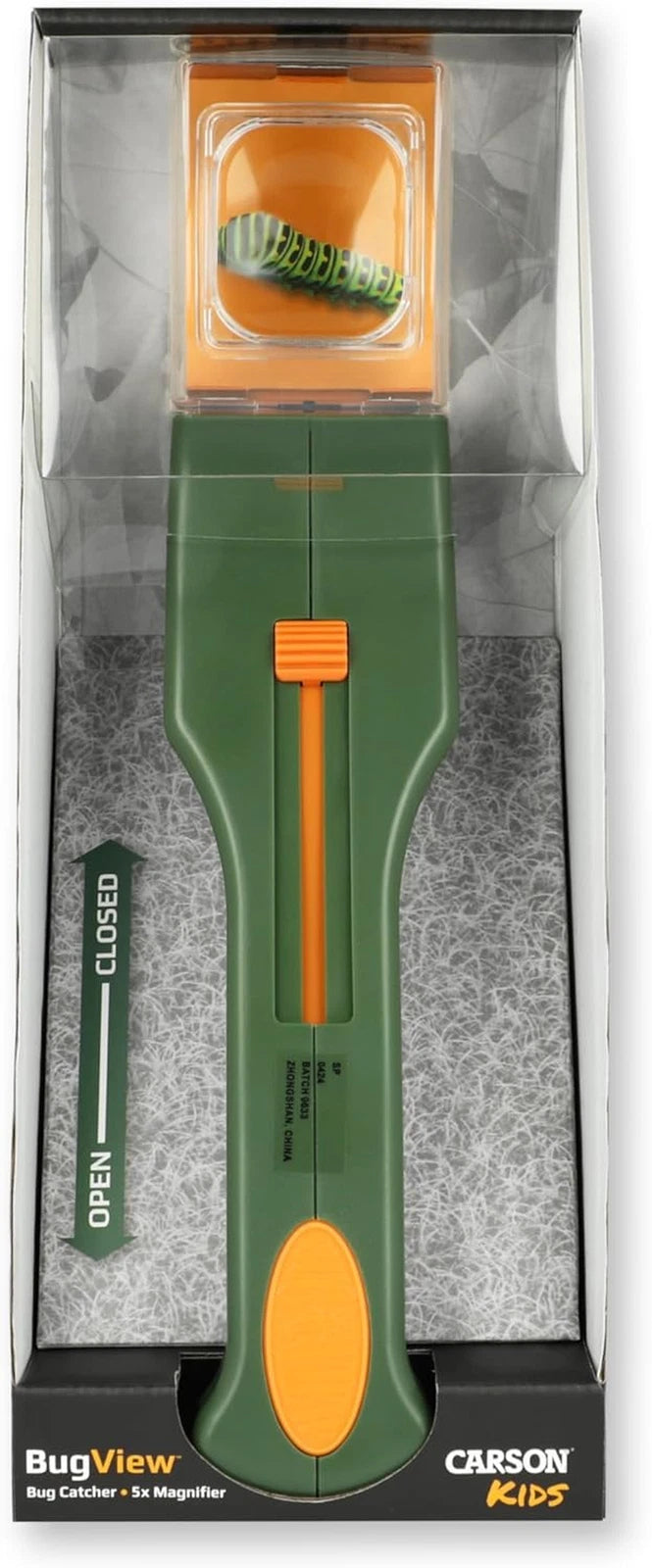 Bugview 5X Magnifying Glass Quick-Release Bug Catcher Indoor and Outdoor Tool fo