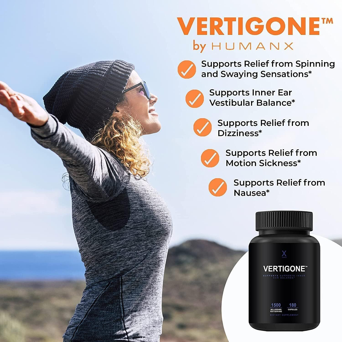 HUMANX VertiGone - Vertigo Relief - Time-Tested Ingredients - Ancient Natural...