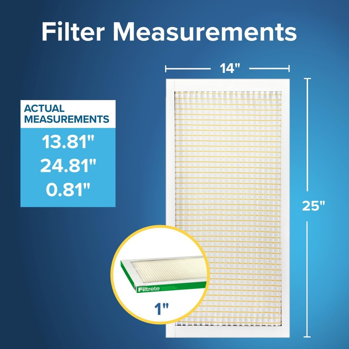 Filtrete 14x25x1 Furnace Air Filter | MPR 700, MERV 8 | Dust, Pollen & Pet Dander Reduction | FREE SHIPPING 🌬️🏠