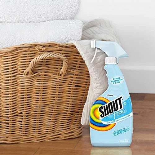 Shout Free Laundry Stain Remover Active Enzyme Spray Fragrance & Bleach Free | Free Shipping