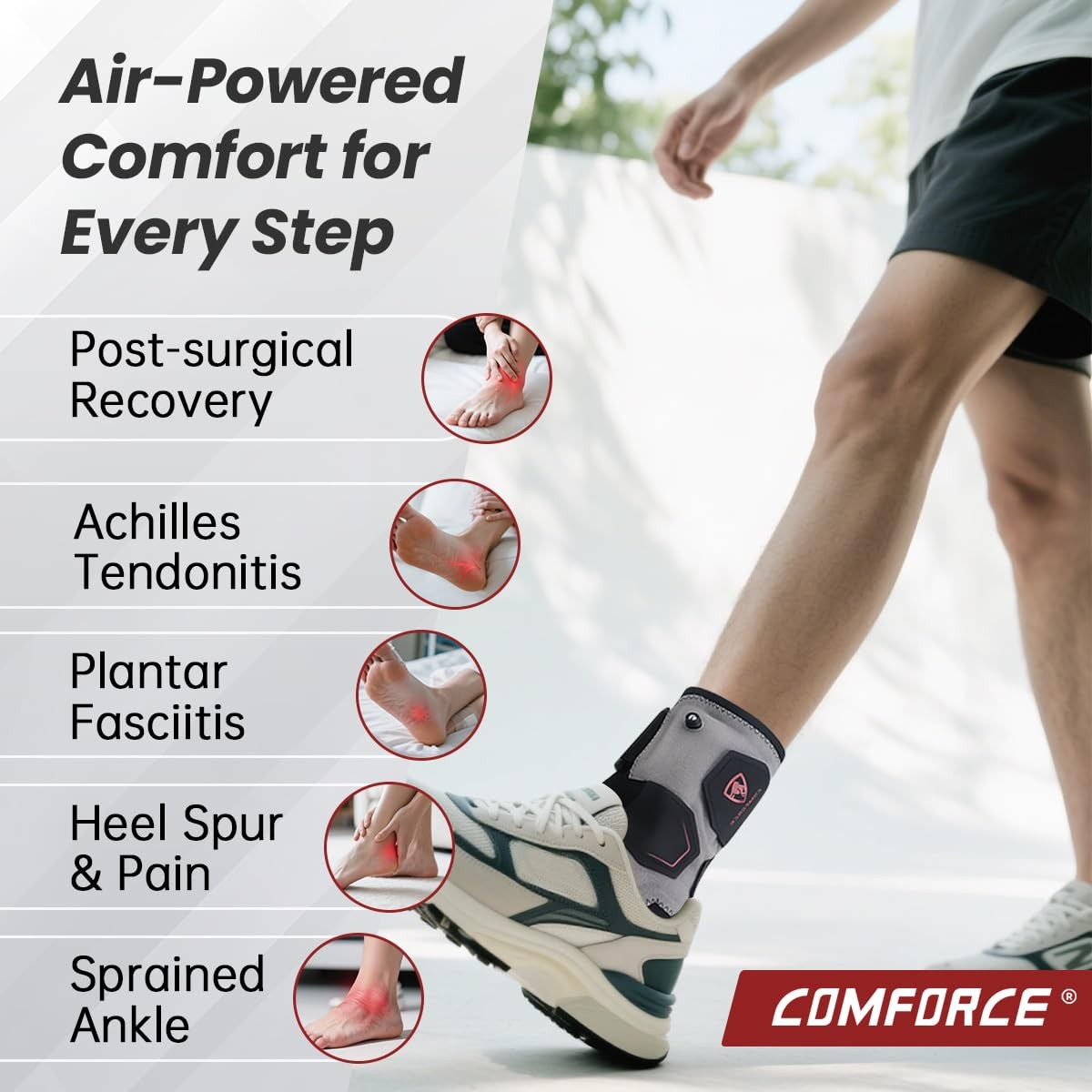 Plantar Fasciitis Ankle Support with Airbag for Heel Pain Relief  Recovery