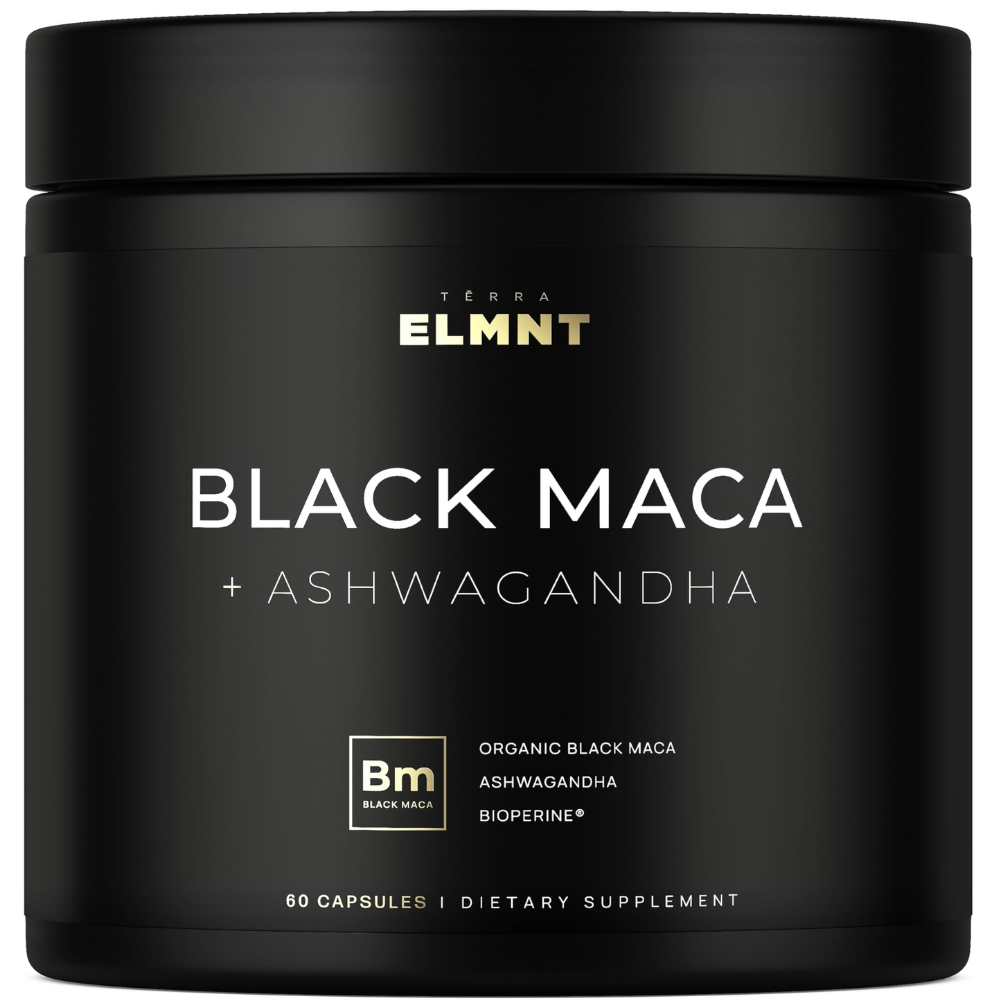ELMNT Black Maca Root 40000mg Ashwagandha Male Booster 40x Strength Capsules