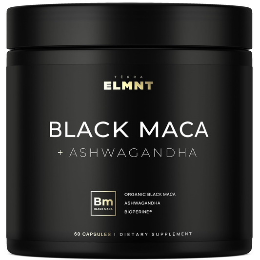 ELMNT Black Maca Root 40000mg Ashwagandha Male Booster 40x Strength Capsules