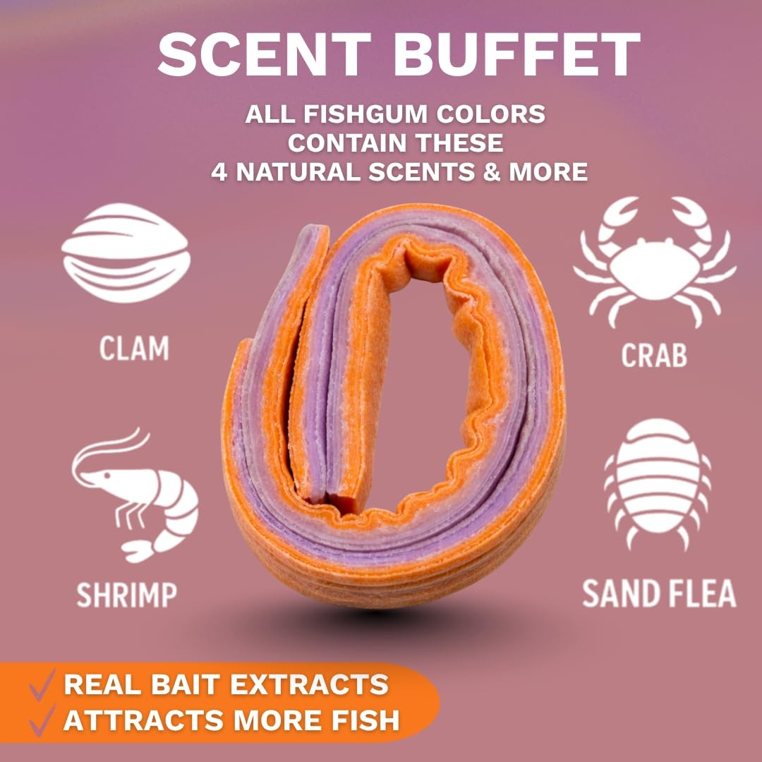 Saltwater Fishing Bait Strips Shrimp Crab Clam Scented Cut Bait Surf Fishing 🎣🦐