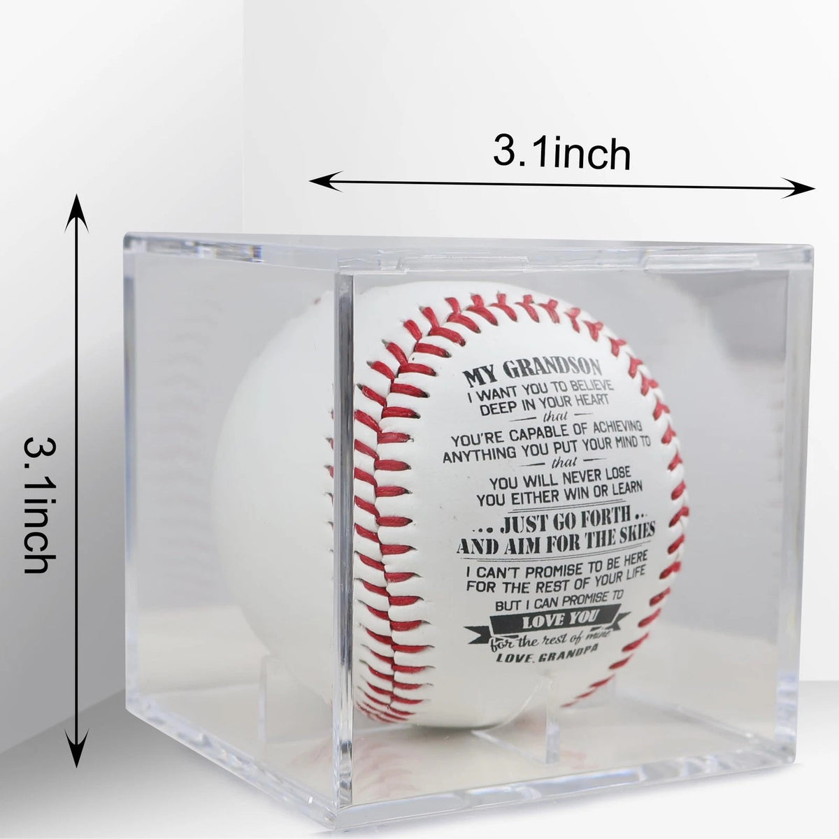 Personalized Baseball Gift for Grandson | Inspirational Birthday & Christmas Keepsake | 7.2cm | FREE SHIPPING ⚾🎁