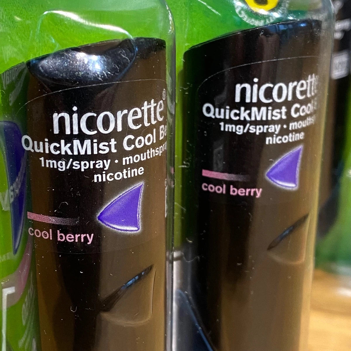 Nicorette Quickmist Cool Berry Mouthspray 150 Sprays - 12 x Duo Pack (24 Sprays-  Total Bulk Lot From UK)