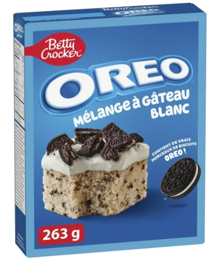 Betty Crocker Oreo White Cake Mix 263g (Pack of 4) Cookies & Cream Flavored Baking Mix