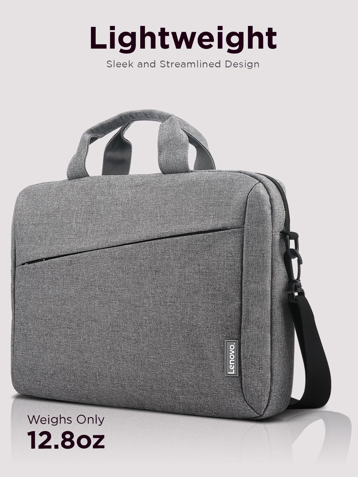 Lenovo 15.6 Inch T210 Gray Laptop Shoulder Bag Water Resistant Travel Friendly