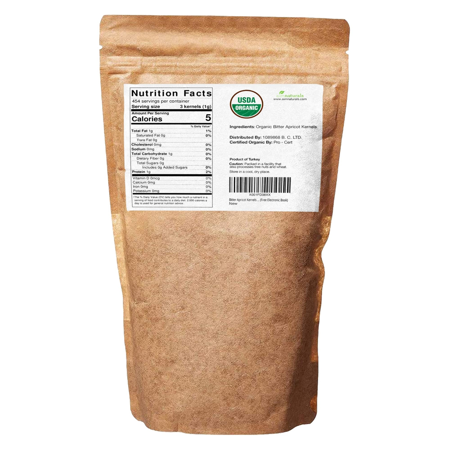 Bitter Apricot Kernels 1LB-100% USDA Certified Organic Bitter Apricot Seeds ...