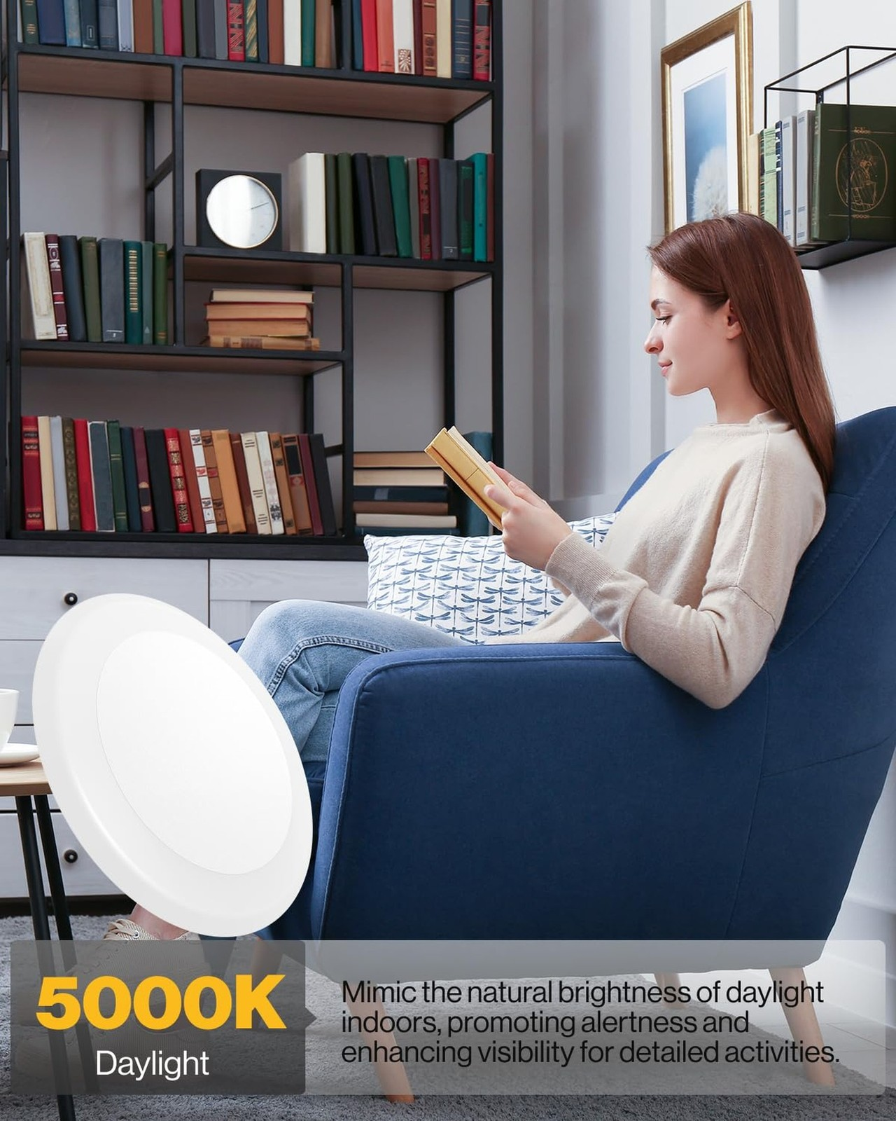 Sunco 6-Inch LED Disc Ceiling Light Flush Mount Recessed Can Light 15W Dimmable 5000K