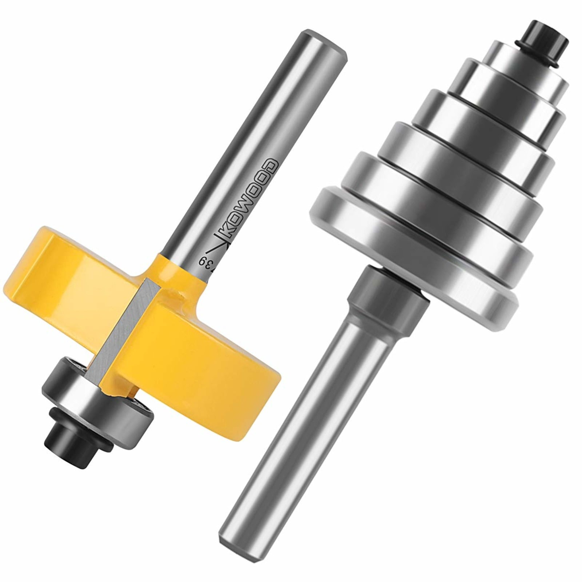OWOOD Rabbet Router Bit | 1/4" Shank | 7 Bearings | 1/8"-1/2" Cutting Depths | Woodworking Tool | FREE SHIPPING 🪵🔧