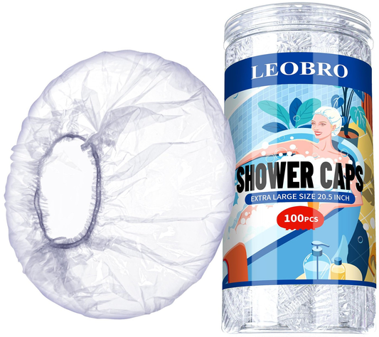 Extra Large Disposable Shower Caps 100 Pack Waterproof Plastic Hair Caps Free Shipping