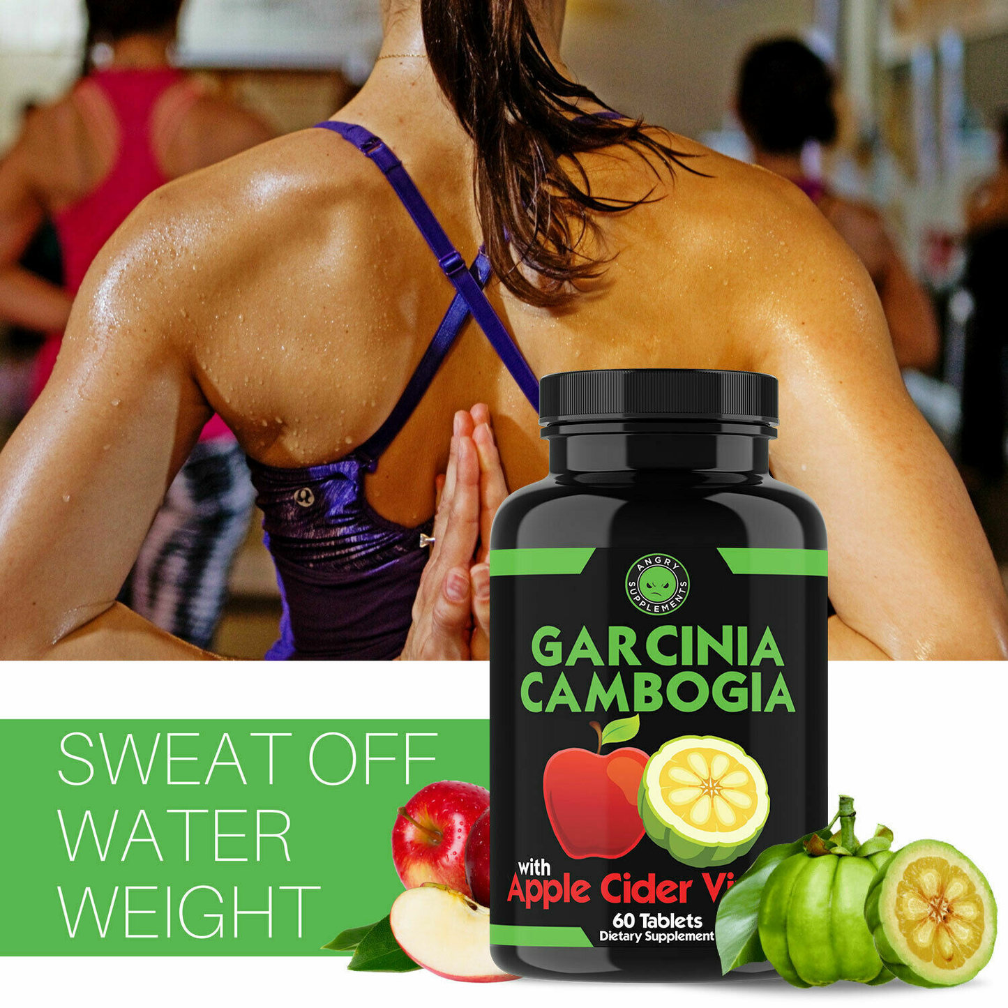 THE Best  Weight Loss Garcinia Cambogia w. Apple Cider Vinegar Fat Burner (3-PK)