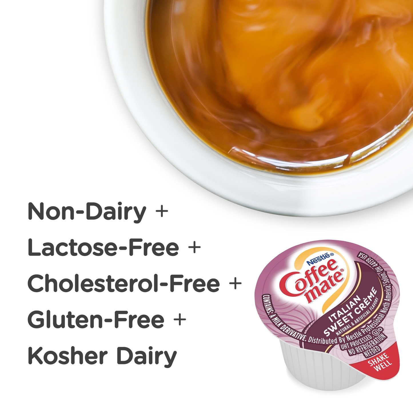 Nestle Coffee-Mate Italian Sweet Creme Non-Dairy Coffee Creamer 200 Singles