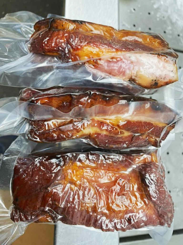 2Lbs German Double Smoked Bacon Chunk Free Shipping $32