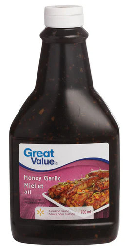 Great Value Honey Garlic Sauce 750mL Sweet & Savory Dipping Cooking Sauce