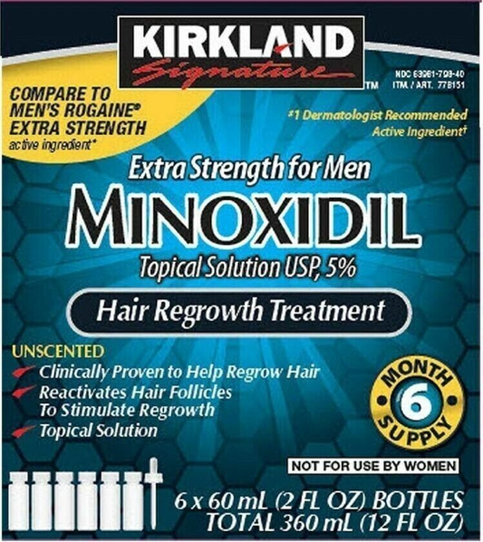 Kirkland Signature 5% Minoxidil Hair Regrowth Treatment for Men 60mL