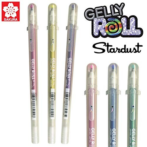 Sakura Gelly Roll Stardust Gel Pens Assorted Colors 12 Count Glitter Ink Set