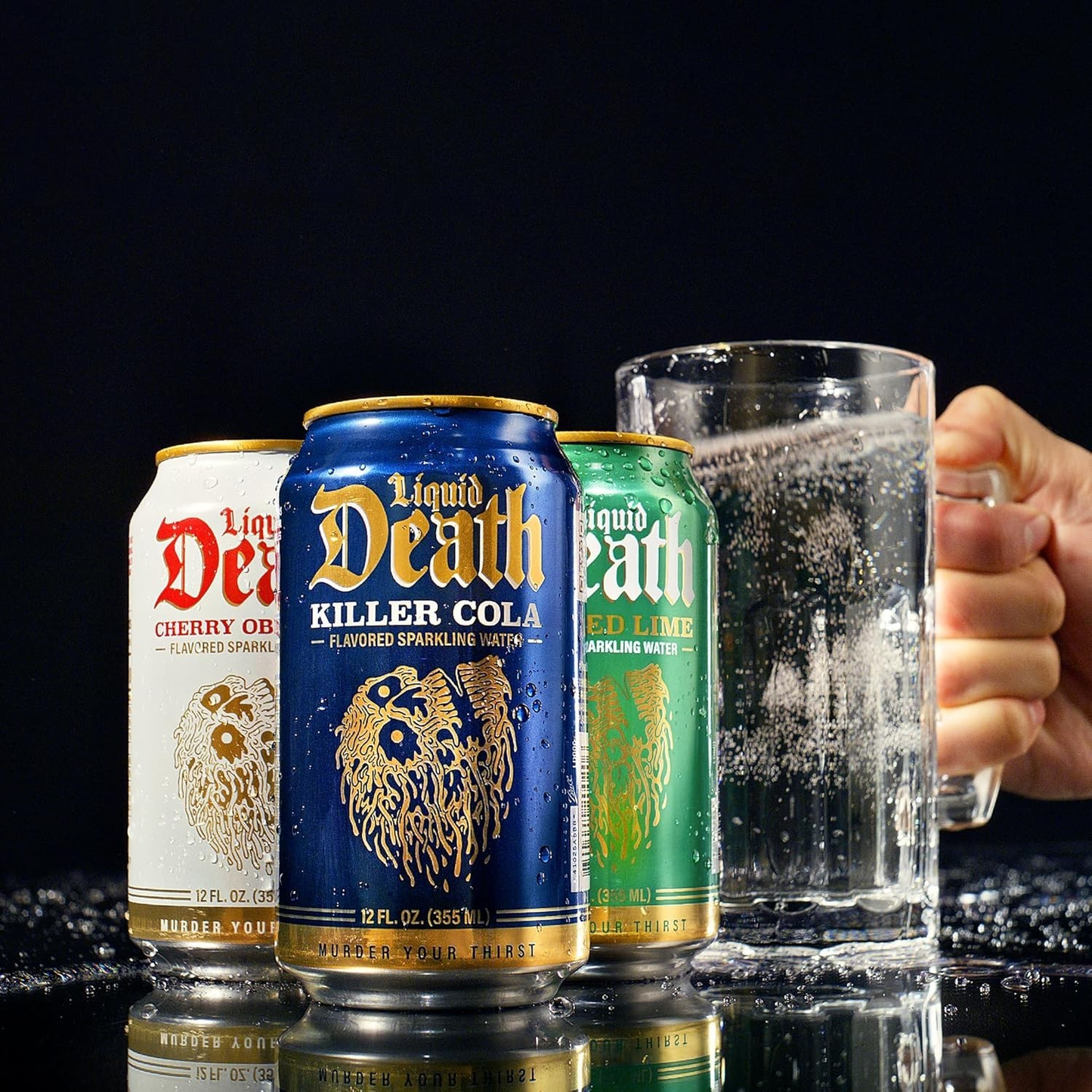 Liquid Death Sparkling Water Killer Cola Liquid Death Soda-Flavored Less Sugar