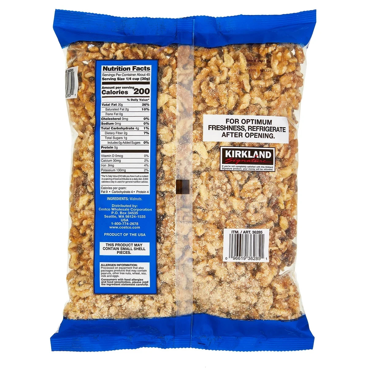 Kirkland Signature Walnuts 3 lbs | Premium Shelled Walnuts | Fresh Bulk Nuts