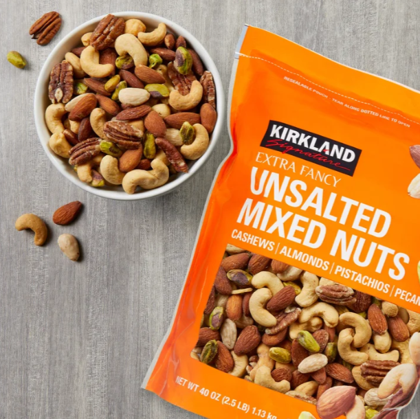 Kirkland Signature Extra Fancy Unsalted Mixed Nuts | 2.5 lbs (40 oz) | Cashews, Almonds, Pistachios & Pecans | FREE SHIPPING 🥜🌰