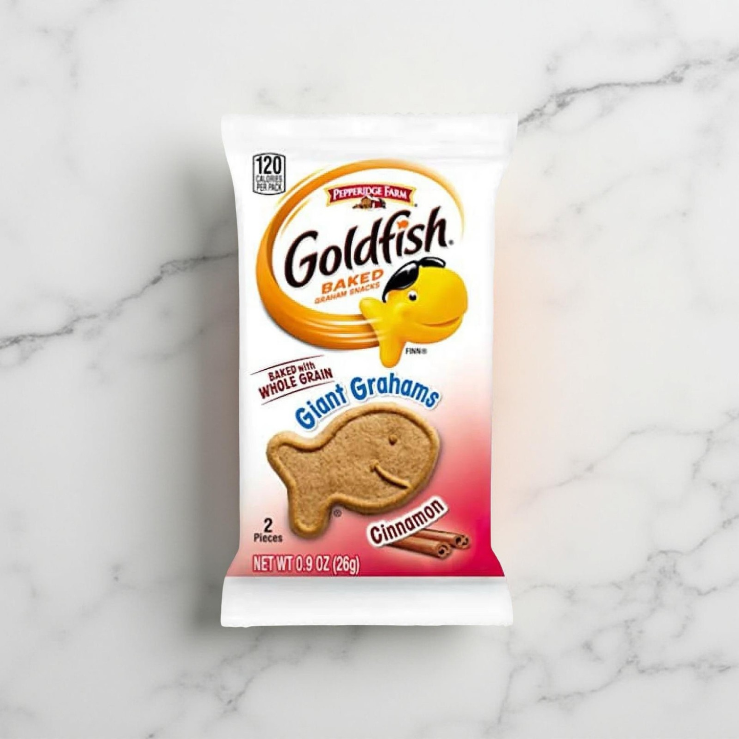 Goldfish Giant Grahams Shaped Cinnamon Goldfish | .9 Oz, 30 Pack