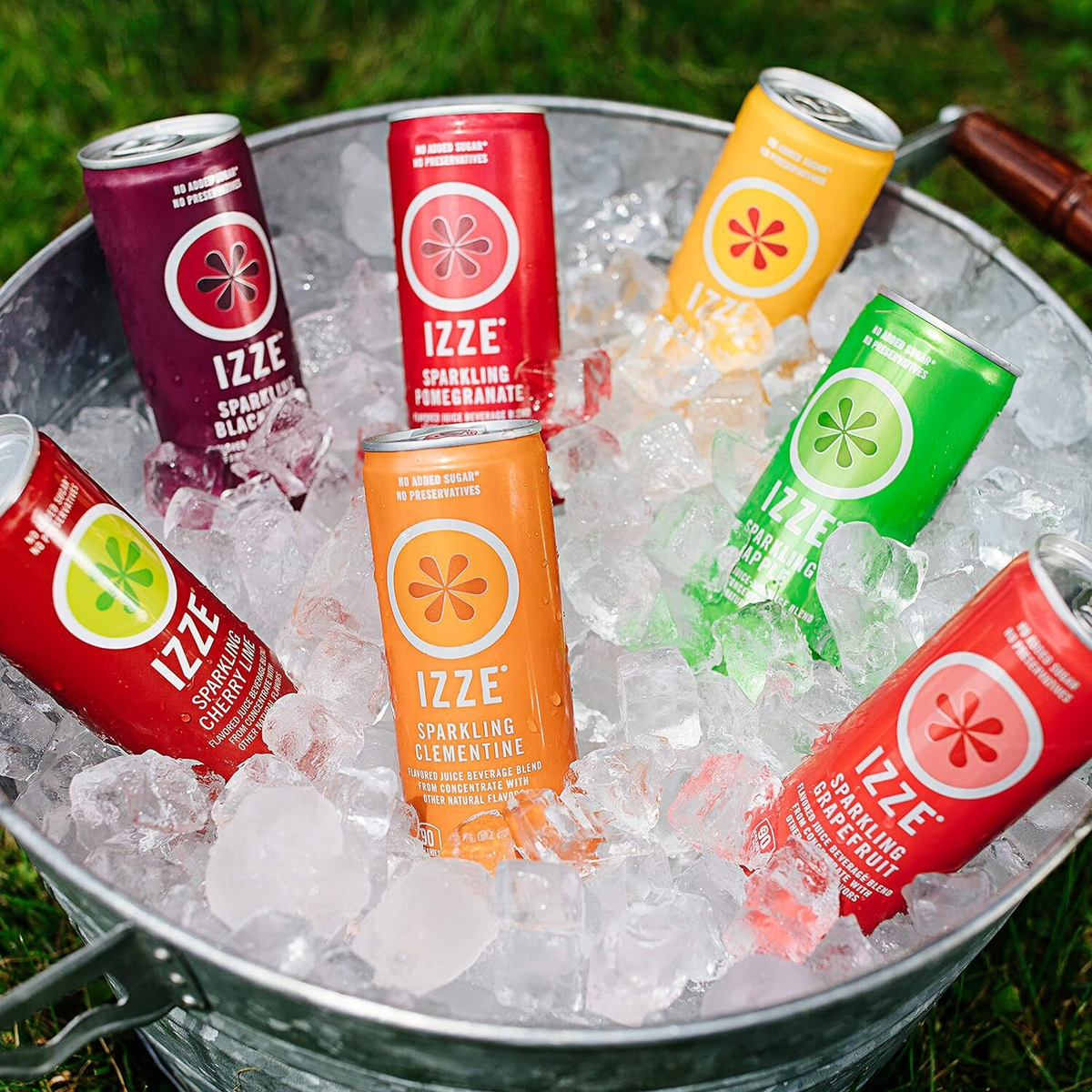 Izze Cherry Lime Sparkling Juice Beverage 24 Pack Of 8.4 Fl Oz Cans Non Gmo