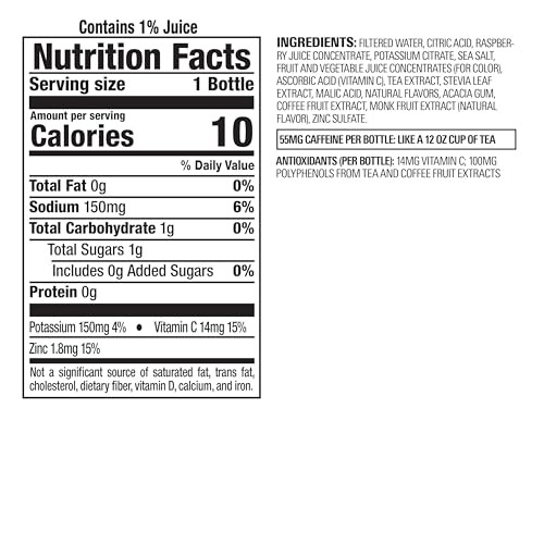 Bai Antioxidant Infused Water Beverage, Raspberry Lemon Lime, with Vitamin C ...