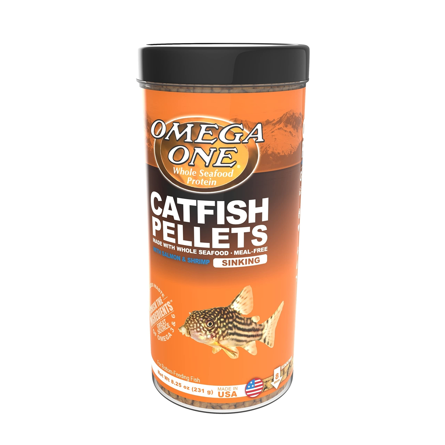 Premium Sinking Shrimp Pellets 8.25 Ounce Natural Fish Food Nutrition