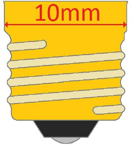 Pack of 10 G3½ Miniature Incandescent Light Bulbs | E10 Screw Base | 12V 2.4W | Warm White | FREE SHIPPING 💡