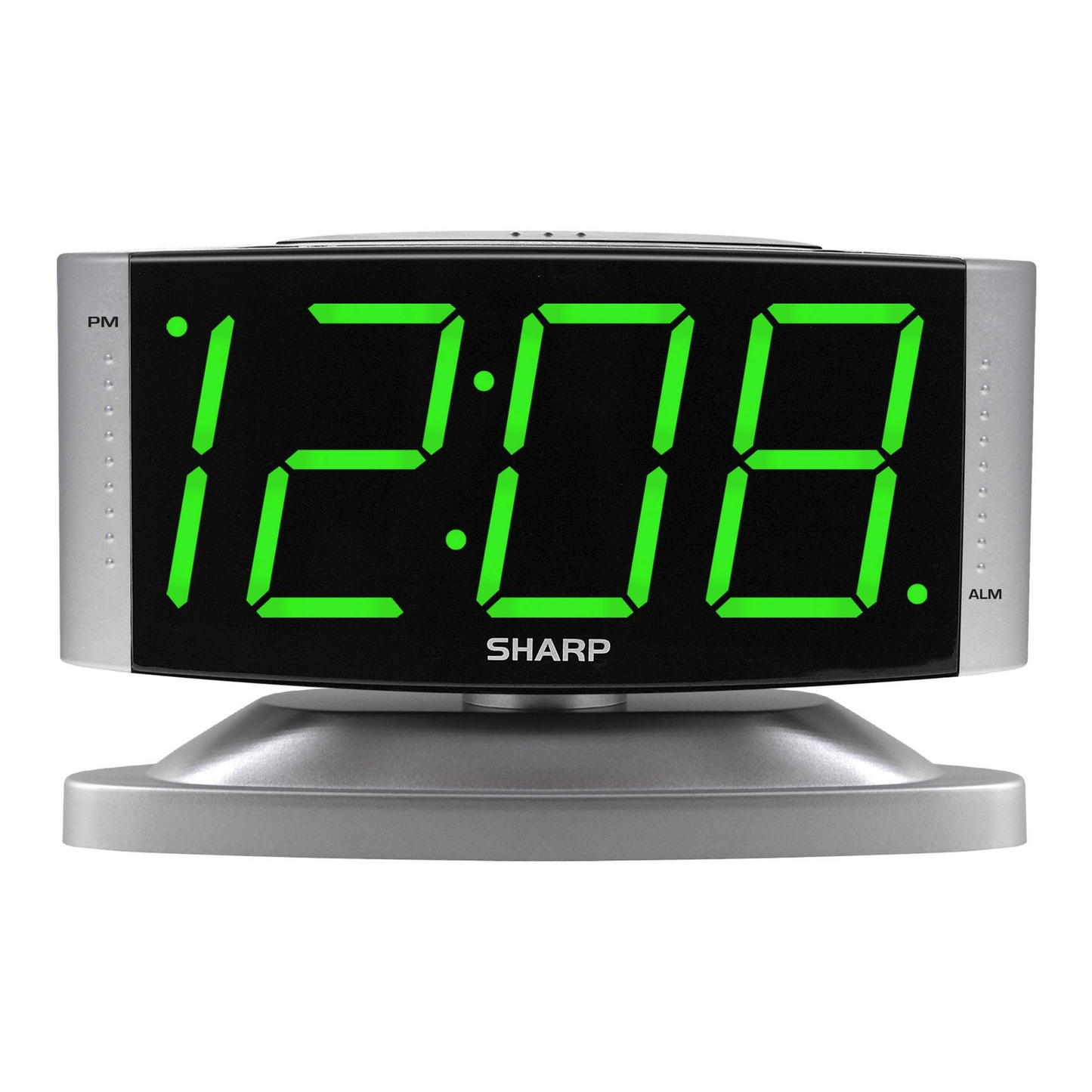 SHARP Home LED Digital Alarm Clock with Swivel Base Outlet Powered Easy Read Display Free shipping